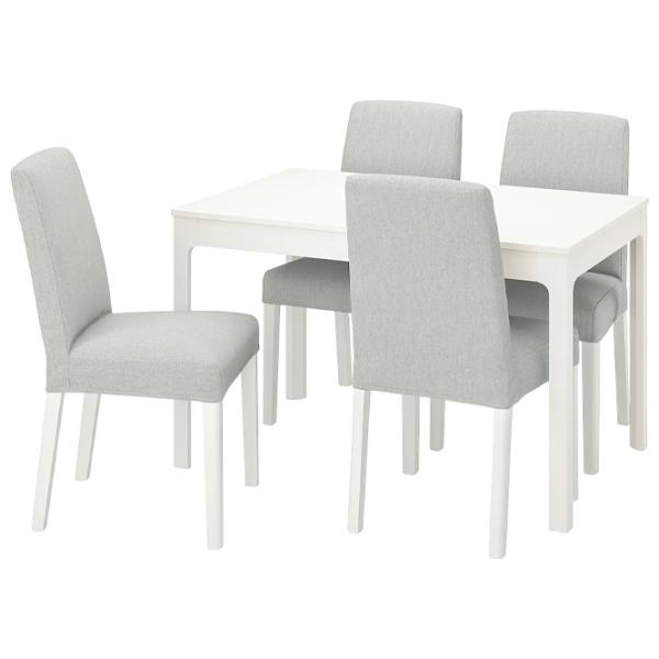 Обеденные стол со стульями Ikea Ekedalen/Bergmund/Orrsta Прямоугольная / ДСП / Белый photo 1