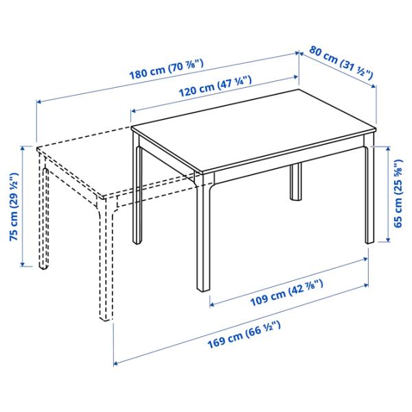 Обеденные стол со стульями Ikea Ekedalen/Bergmund/Orrsta Прямоугольная / ДСП / Белый photo 4