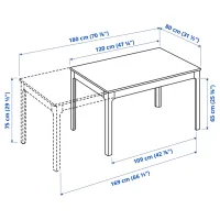 Set masă și scaune Ikea Ekedalen/Bergmund/Orrsta Dreptunghiulară / PAL / White photo 4
