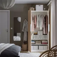 Шкаф Ikea Pax/Forsand 100 x 60см x 201.2 / ДСП / Имитация Состаренного Дуба photo 3