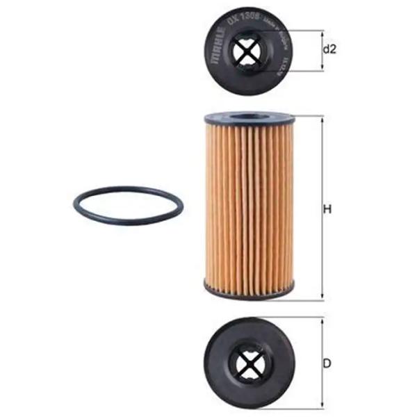 Масляный фильтр Mahle OX 1308D MHL-OX 1308D photo 4