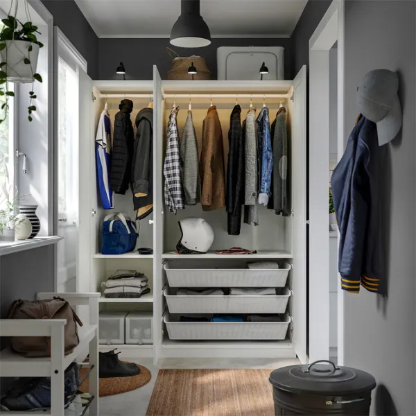 Шкаф Ikea Pax/Gullaberg 150 x 60см x 201.2 / ДСП / Белый photo 3