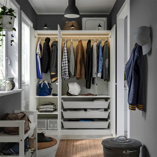 Шкаф Ikea Pax/Gullaberg 150 x 60см x 201.2 / ДСП / Белый photo 3