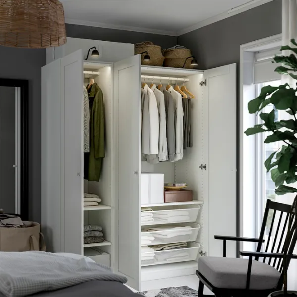 Шкаф Ikea Pax/Gullaberg 150 x 60см x 201.2 / ДСП / Белый photo 5