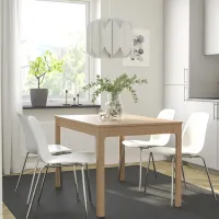 Set masă și scaune Ikea Ekedalen/Lidas Dreptunghiulară / PAL / Oak photo 2
