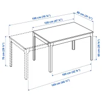 Set masă și scaune Ikea Ekedalen/Lidas Dreptunghiulară / PAL / Oak photo 5