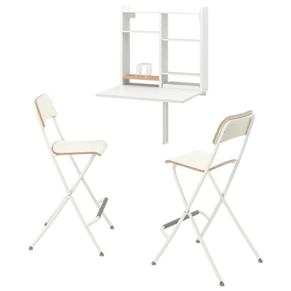 Обеденные стол со стульями Ikea Norberg/Franklin Прямоугольная / ДСП / Белый photo 1 Обеденные стол со стульями Ikea Norberg/Franklin Прямоугольная / ДСП / Белый photo 1