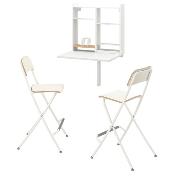 Обеденные стол со стульями Ikea Norberg/Franklin Прямоугольная / ДСП / Белый photo 1 Обеденные стол со стульями Ikea Norberg/Franklin Прямоугольная / ДСП / Белый photo 1