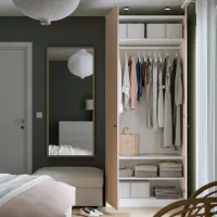 Шкаф Ikea Pax/Fardal 100 x 60см x 236.4 / ДСП / Белый photo 2