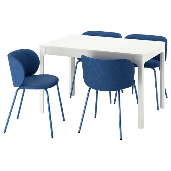 Обеденные стол со стульями Ikea Ekedalen/Krylbo/Tonerud Прямоугольная / ДСП / Белый photo 1