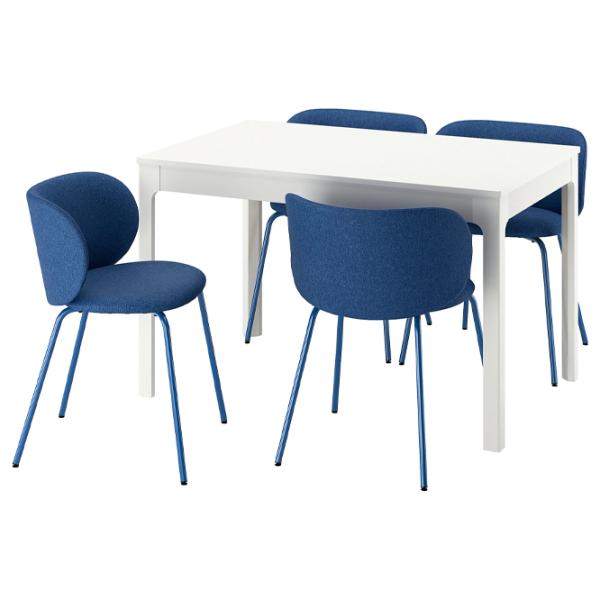 Обеденные стол со стульями Ikea Ekedalen/Krylbo/Tonerud Прямоугольная / ДСП / Белый photo 1