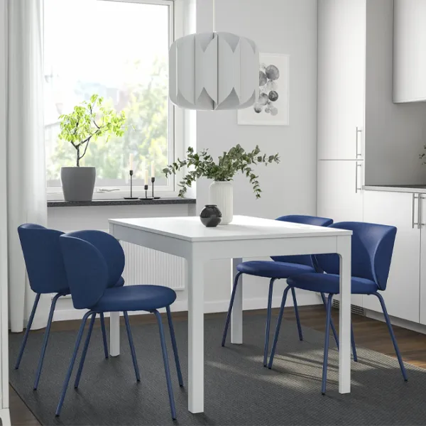 Обеденные стол со стульями Ikea Ekedalen/Krylbo/Tonerud Прямоугольная / ДСП / Белый photo 4