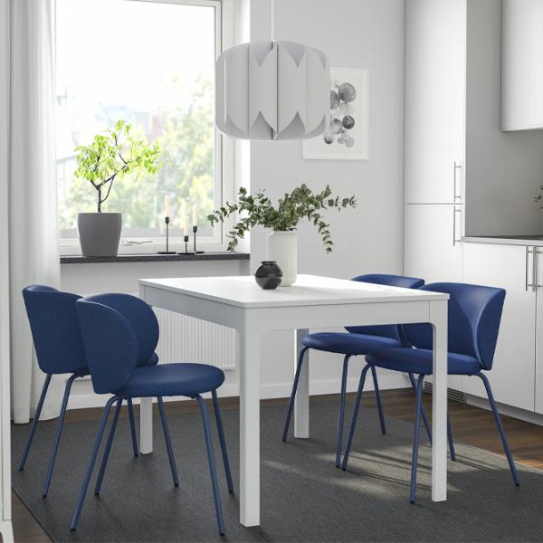 Обеденные стол со стульями Ikea Ekedalen/Krylbo/Tonerud Прямоугольная / ДСП / Белый photo 4