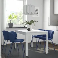 Set masă și scaune Ikea Ekedalen/Krylbo/Tonerud Dreptunghiulară / PAL / White photo 4
