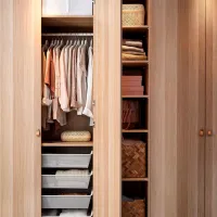 Шкаф Ikea Pax/Forsand 250 x 60см x 201.2 / ДСП / Имитация Состаренного Дуба photo 2