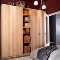 Шкаф Ikea Pax/Forsand 250 x 60см x 201.2 / ДСП / Имитация Состаренного Дуба photo 3