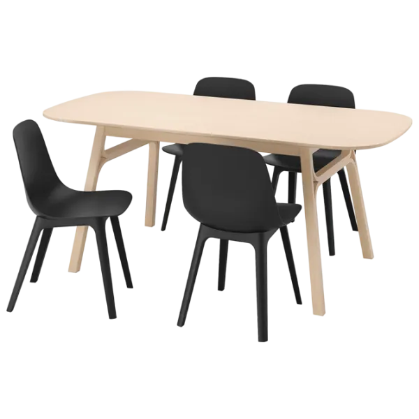 Set masă și scaune Ikea Voxlov/Odger Dreptunghiulară / PAL / Beige photo 1 Set masă și scaune Ikea Voxlov/Odger Dreptunghiulară / PAL / Beige photo 1