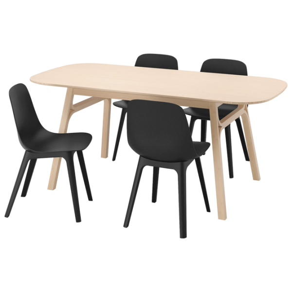 Set masă și scaune Ikea Voxlov/Odger Dreptunghiulară / PAL / Beige photo 1 Set masă și scaune Ikea Voxlov/Odger Dreptunghiulară / PAL / Beige photo 1