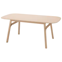Set masă și scaune Ikea Voxlov/Odger Dreptunghiulară / PAL / Beige photo 2