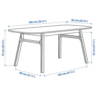 Set masă și scaune Ikea Voxlov/Odger Dreptunghiulară / PAL / Beige photo 7