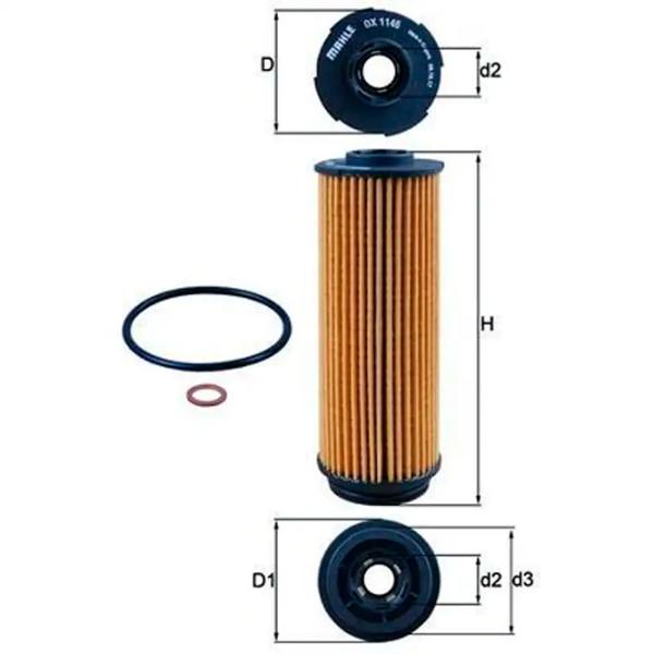 Масляный фильтр Mahle OX 1146D MHL-OX 1146D photo 5