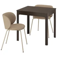 Обеденные стол со стульями Ikea Ekedalen/Krylbo/Tonerud Прямоугольная / ДСП / Тёмно-коричневый