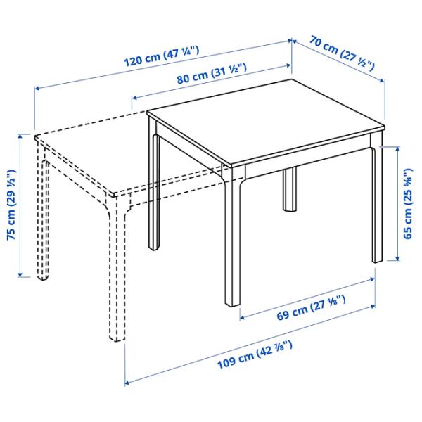Обеденные стол со стульями Ikea Ekedalen/Krylbo/Tonerud Прямоугольная / ДСП / Тёмно-коричневый photo 9