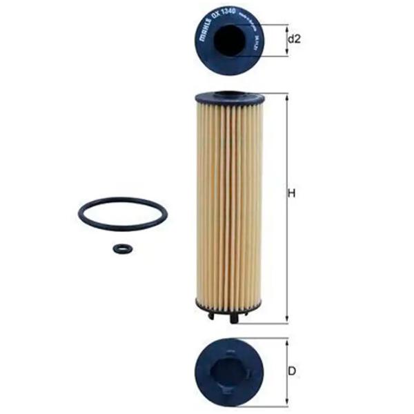 Масляный фильтр Mahle OX 1340D MHL-OX 1340D photo 4 Масляный фильтр Mahle OX 1340D MHL-OX 1340D photo 4