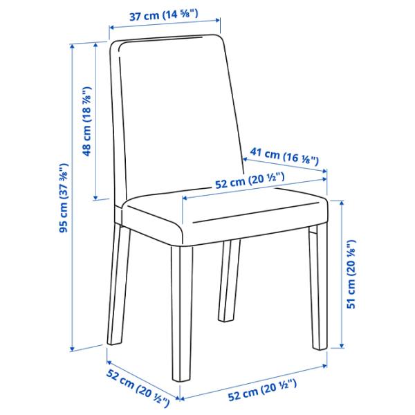 Set masă și scaune Ikea Ekedalen/Bergmund/Orrsta Dreptunghiulară / PAL / White photo 9