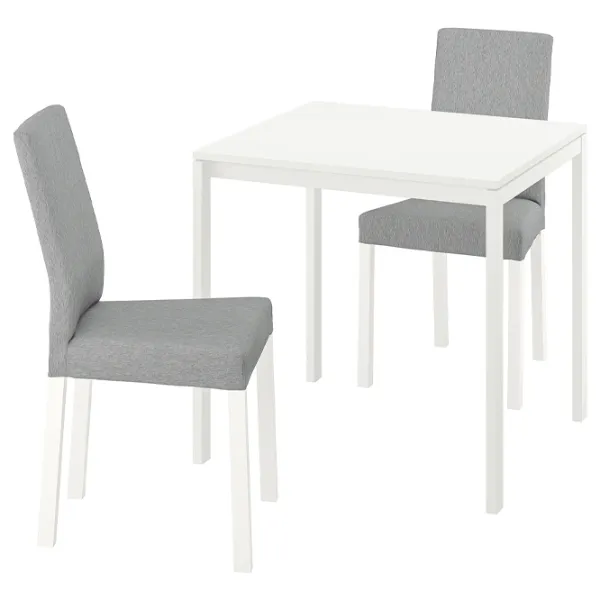 Обеденные стол со стульями Ikea Melltorp/Kattil/Knisa Квадратная / ДСП / Белый photo 1