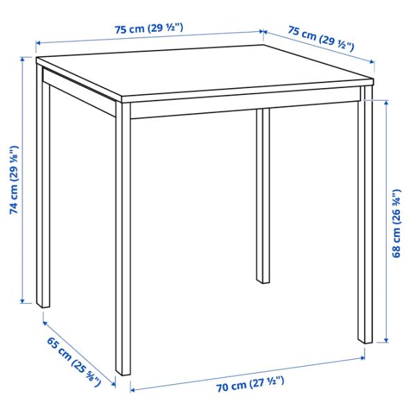 Обеденные стол со стульями Ikea Melltorp/Kattil/Knisa Квадратная / ДСП / Белый photo 9
