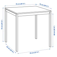 Set masă și scaune Ikea Melltorp/Kattil/Knisa Pătrată / PAL / White photo 9