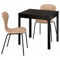 Обеденные стол со стульями Ikea Ekedalen/Alvsta Прямоугольная / ДСП / Тёмно-коричневый