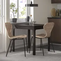 Set masă și scaune Ikea Ekedalen/Alvsta Dreptunghiulară / PAL / Dark Brown photo 4