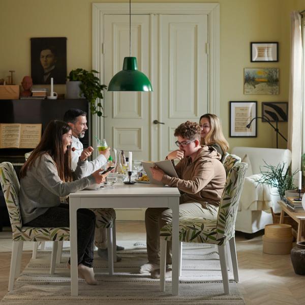 Обеденные стол со стульями Ikea Ekedalen/Bergmund/Fagelfors Прямоугольная / ДСП / Белый photo 2