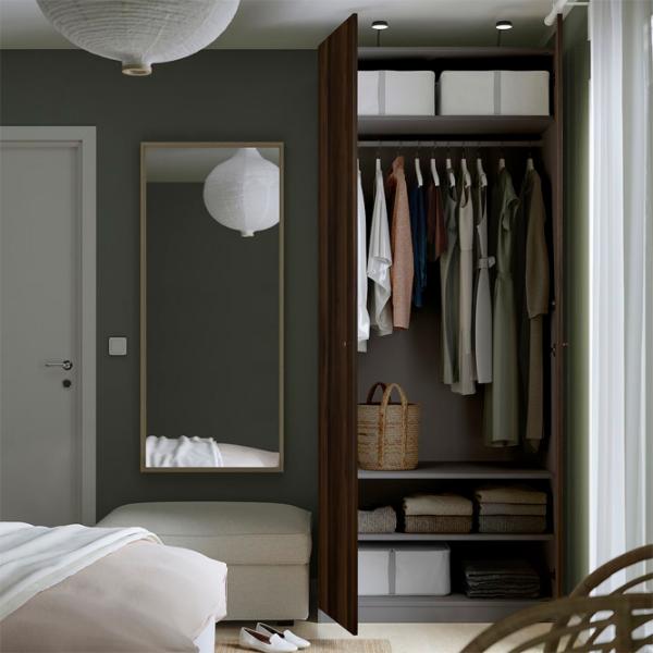 Шкаф Ikea Pax/Storklinta 100 x 60см x 236.4 / ДСП / Темно серый photo 3