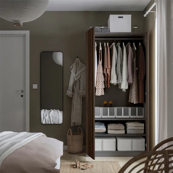 Шкаф Ikea Pax/Storklinta 100 x 60см x 201.2 / ДСП / Темно серый photo 5