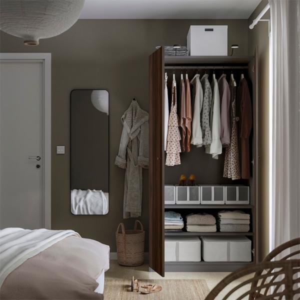 Шкаф Ikea Pax/Storklinta 100 x 60см x 201.2 / ДСП / Темно серый photo 5