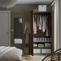 Шкаф Ikea Pax/Storklinta 100 x 60см x 201.2 / ДСП / Темно серый photo 5