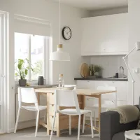 Обеденные стол со стульями Ikea Norden/Teodores Прямоугольная / МДФ / Березовый шпон photo 9