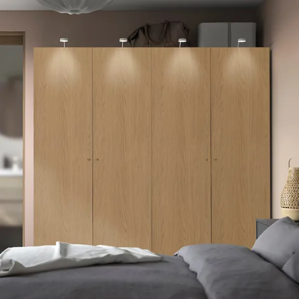 Шкаф Ikea Pax/Storklinta 200 x 60см x 201.2 / ДСП / Белый photo 2