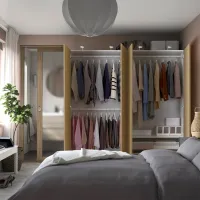 Dulap Ikea Pax/Storklinta 200 x 60 x 201.2 / DSP / Alb photo 3