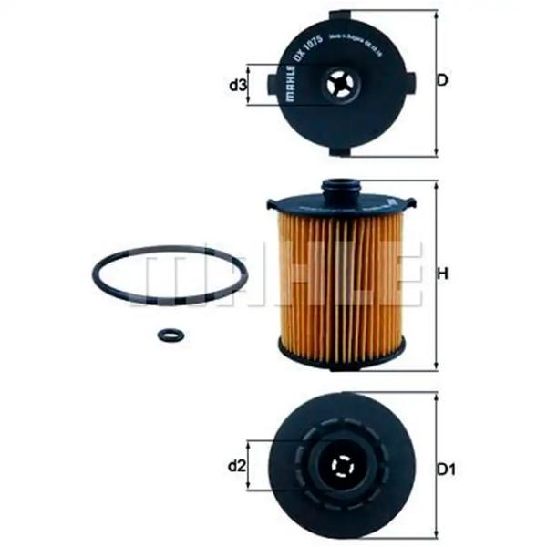 Масляный фильтр Mahle OX 1075D MHL-OX 1075D photo 5