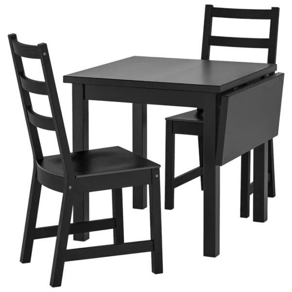 Обеденные стол со стульями Ikea Nordviken Квадратная / ДСП / Черный photo 1 Обеденные стол со стульями Ikea Nordviken Квадратная / ДСП / Черный photo 1