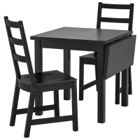 Set masă și scaune Ikea Nordviken Pătrată / PAL / Black