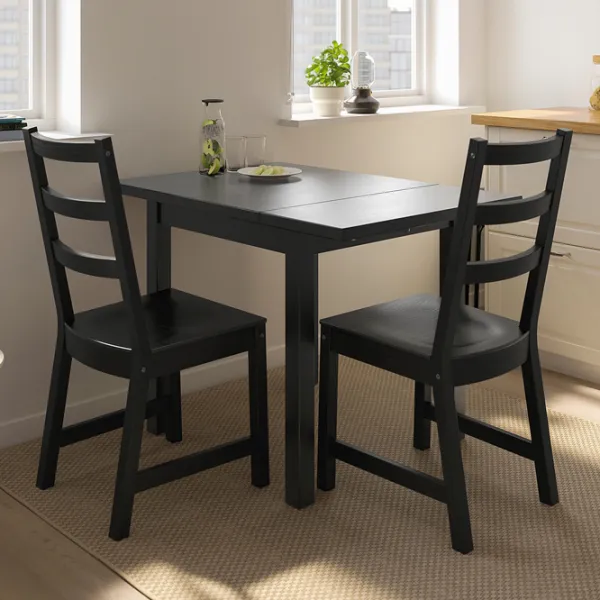 Обеденные стол со стульями Ikea Nordviken Квадратная / ДСП / Черный photo 5 Обеденные стол со стульями Ikea Nordviken Квадратная / ДСП / Черный photo 5