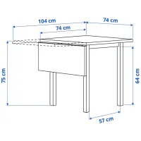 Set masă și scaune Ikea Nordviken Pătrată / PAL / Black photo 8
