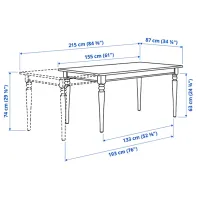 Set masă și scaune Ikea Ingatorp/Ingolf Dreptunghiulară / PAL / Black photo 9