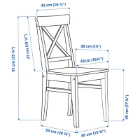 Set masă și scaune Ikea Ingatorp/Ingolf Dreptunghiulară / PAL / Black photo 10