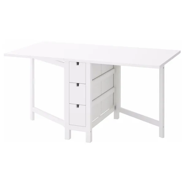 Set masă și scaune Ikea Norden/Frosvi/Knisa Dreptunghiulară / PAL / White photo 2